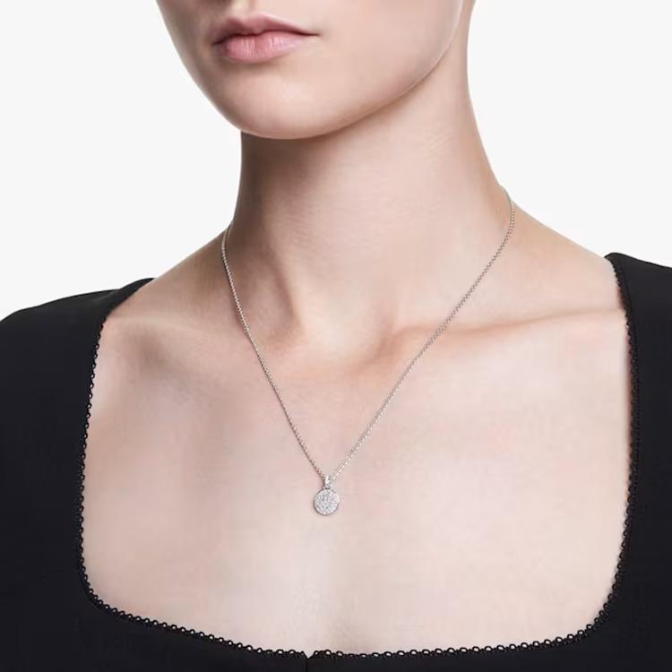 Swarovski Sublima Meteorite Pattern Pendant Necklace Women necklaces Silver 5683446