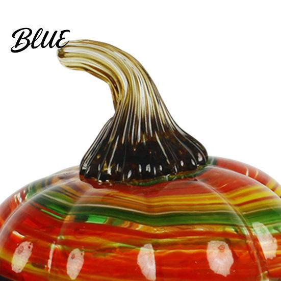 Warm Home Atmosphere Decor Hand Blown Glass Pumpkin Figurine Creative Adornment for Desktop Decoration Unique Fall Autumn Theme Jewelry Living Room