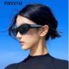 New Y2K Sports Punk Sunglasses Women Brand Designer Oval Goggle Men Luxury Sun Glasses UV400 Colorful Mirror Fashion Eyewear