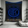 Inter Milan Logo Wallpaper Threepiece Set 1 Duvet Cover 2 Pillowcase Without Core Soft And Comfortable Christmas Birthday Gift