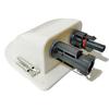 White/Black Photovoltaic Junction Box Double Hole Wire Cable Connector Waterproof Box For RV Caravan Motorhome Boat Yacht