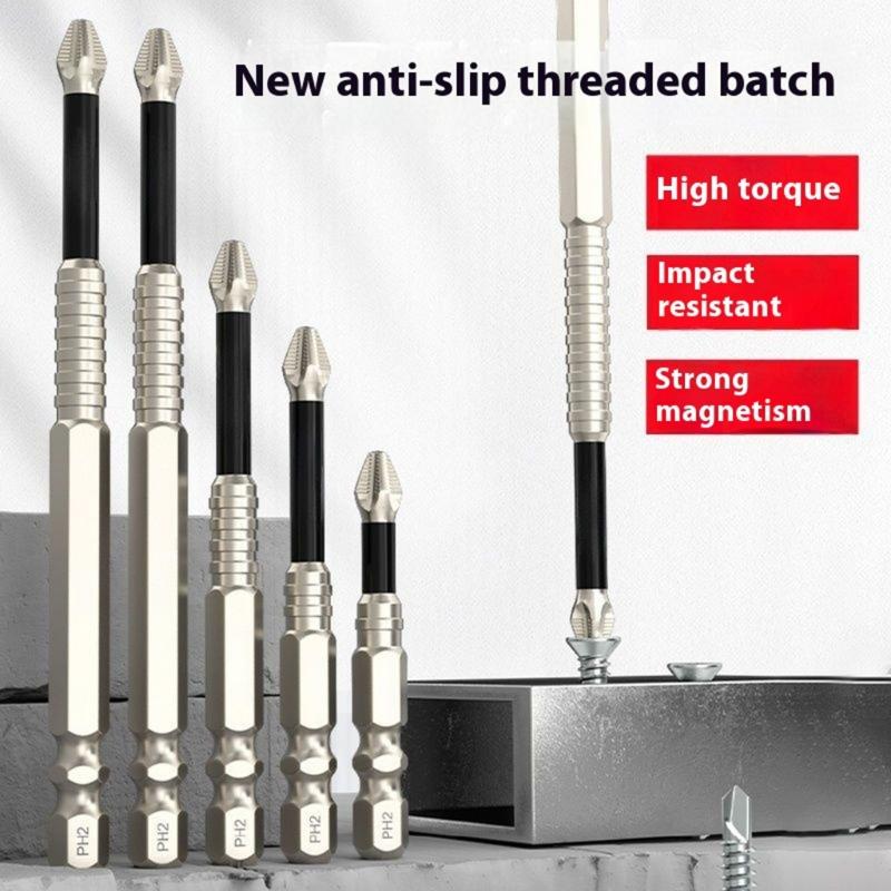 Magnetic Screwdriver Bit Set Steel 1/4inch Shank Electric Screwdriver Bit Crossed Head Impact Screw Driver Bit