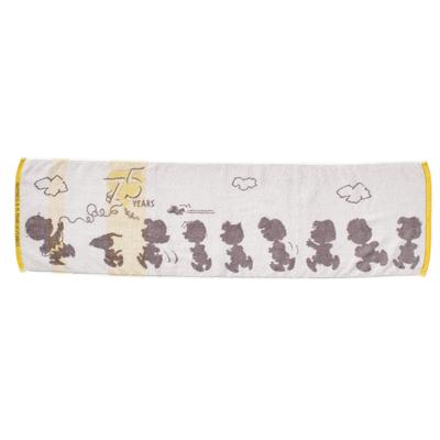 Snoopy Smart Bath Towel 34X120cm Washable Cotton 75th Anniversary Moose Puff Fluffy with Each Wash Unique Puffil Cotton Absorbs Water Well