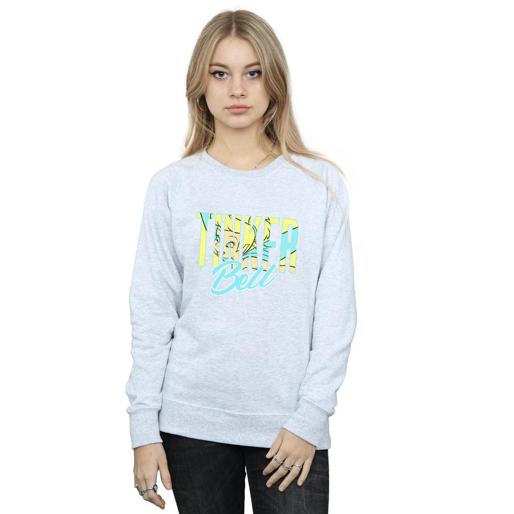 Disney Womens/Ladies Tinker Bell Wording Infill Sweatshirt