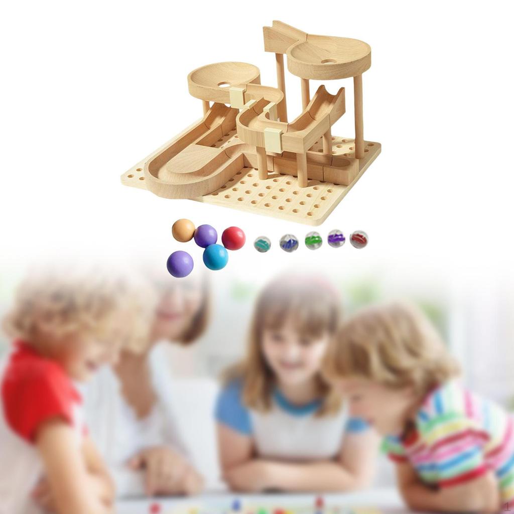 Marble Run Building Blocks Set for Creative Play, DIY Assembly, And Track Maze Fun