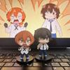 10cm Bungou Stray Dogs Anime Figur Kawaii Dazai Osamu Actionfigur Niedliche Nakahara Chuuya Figur PVC Sammelmodell Puppenspielzeug