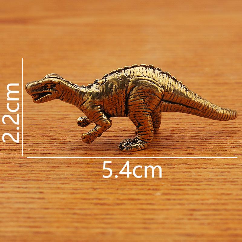 Thornback Dragon Dinosaur Small Copper Retro Play Gift Desktop Decoration Small Dinosaur Metal Ornament Crafts