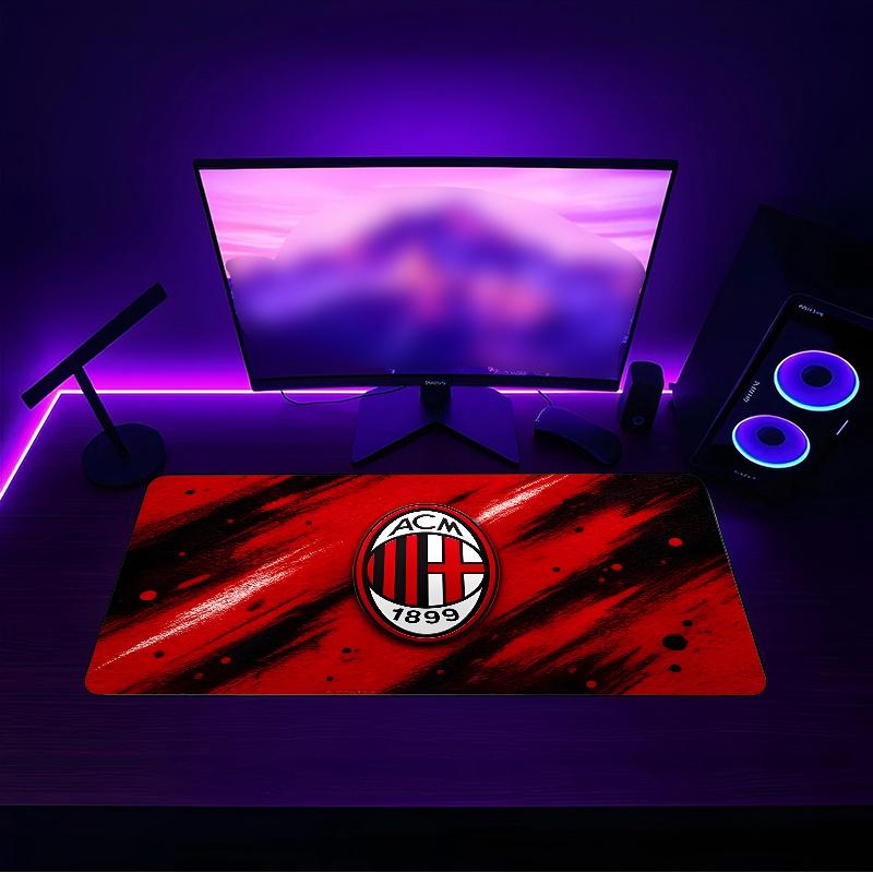 A.C. Milan (41) Mouse pad with a non slip rubber base suitable for home offices and an ideal gift for gamers