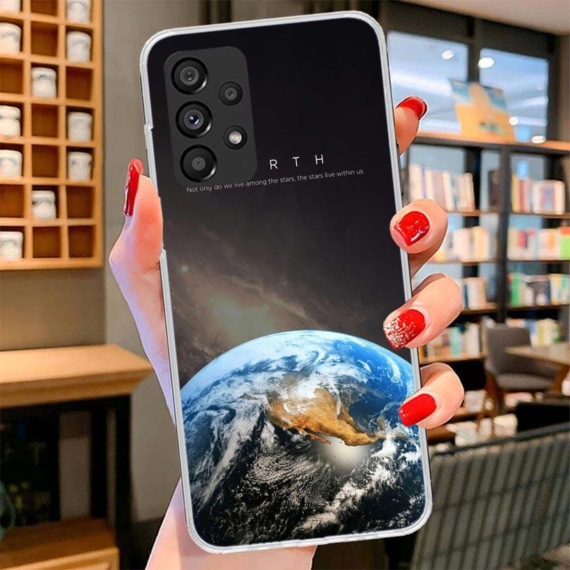 Earth Stars Space Phone Case For Samsung Galaxy A17 A37 A57 A16 A26 A36 A56 A15 A25 A35 A55 A14 A24 A34 A54 A13 A23 A33 A53 Gala