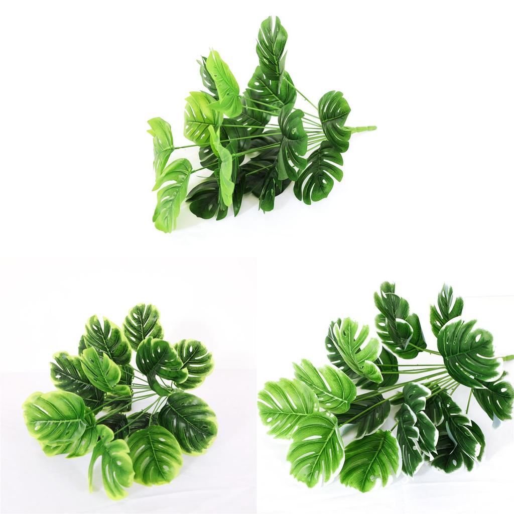 Artificial Plant Wall Decoration With Green Plastic Leaves For Home Office And Gift Giving