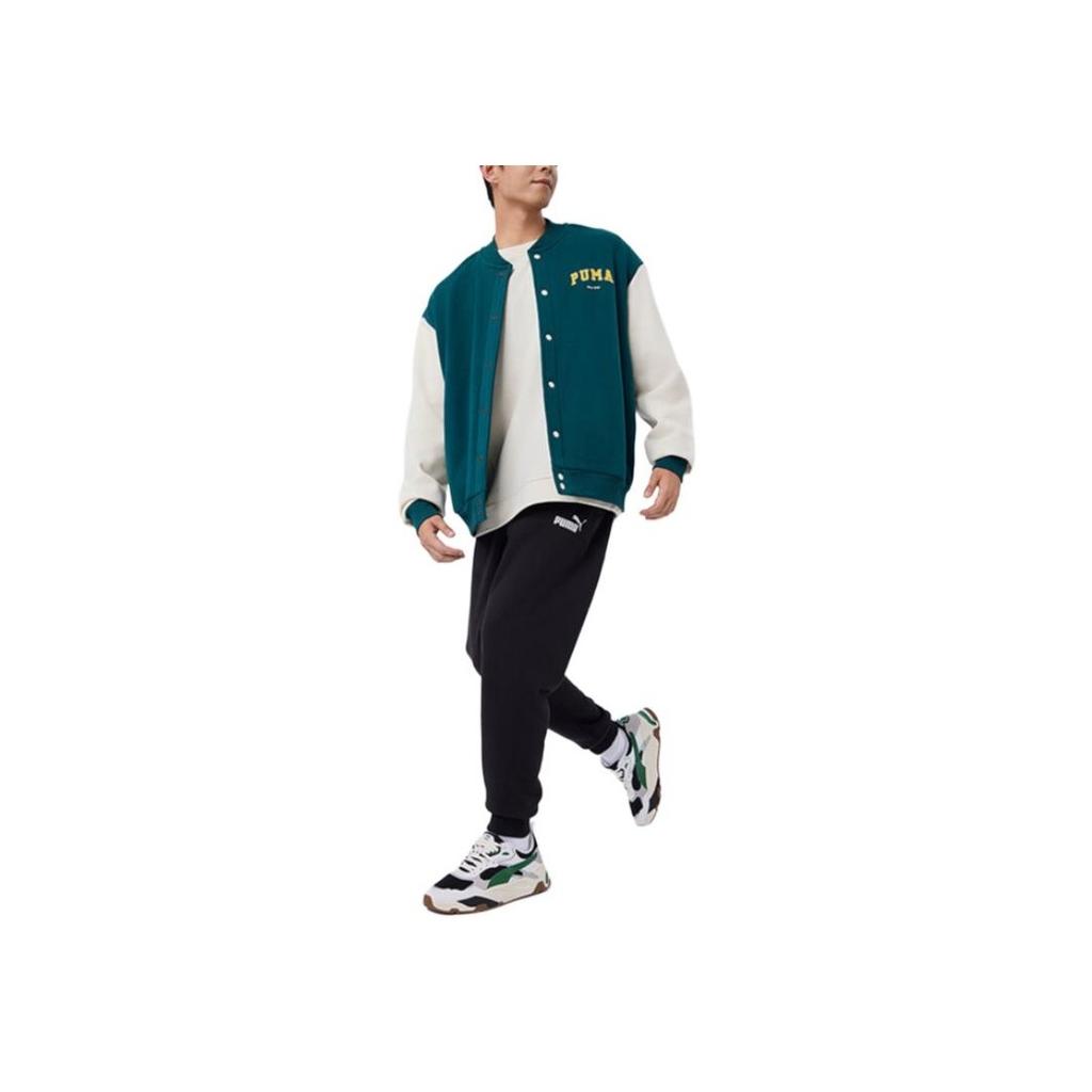 Puma Power Letter Ležérní potisk Stahovací šňůrka Fleecové Zúžené Pletené Sportovní kalhoty Pánské spodky Černá 686382-01