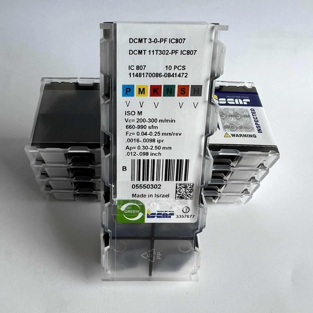 DCMT11T302-PF IC807 / Industrielle wendeschneidplatten aus Hartmetall 10 STK