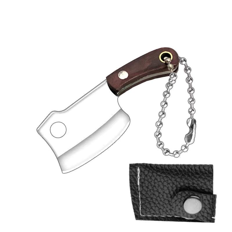 Stainless Steel Sharp Mini Kitchen Knife Box Express Unpackage Cutter Keychain Creative Paring Knife Portable Carry EDC Tool