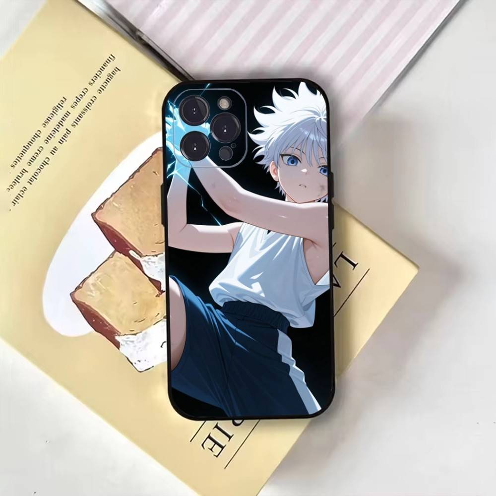 K-Killua Z-Zoldyck Phone Case For iPhone17,16,15,14,13,12,11 Plus,Pro Max,Soft Black Cover