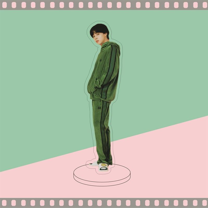 7pcs BTS Casual Outfit Acrylic Standee, Idol Full-Body Photo Desk Figure, Kpop Fans Collectible Display Stand