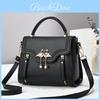 Fashionable Pu Leather Small Square Handbag Lightweight Daily Use Crossbody Bag