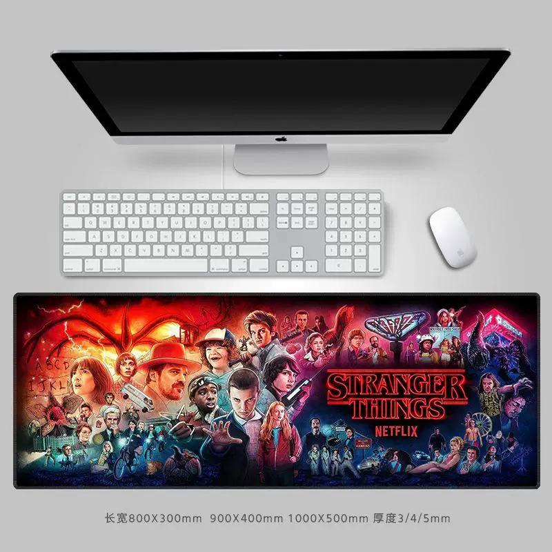 Premium Personalisierte Kreative Mauspads StrangerThings Leder-Mauspad Peripheres Computer-Tastaturpad Große Größe Büro-Schreibtischpad Tastaturpad