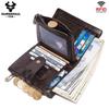 Humerpaul Genuine Leather Men's Wallets Short Luxury Brand Credit Card Holder Travel Multi-slot Credential Purse Male Carteiras