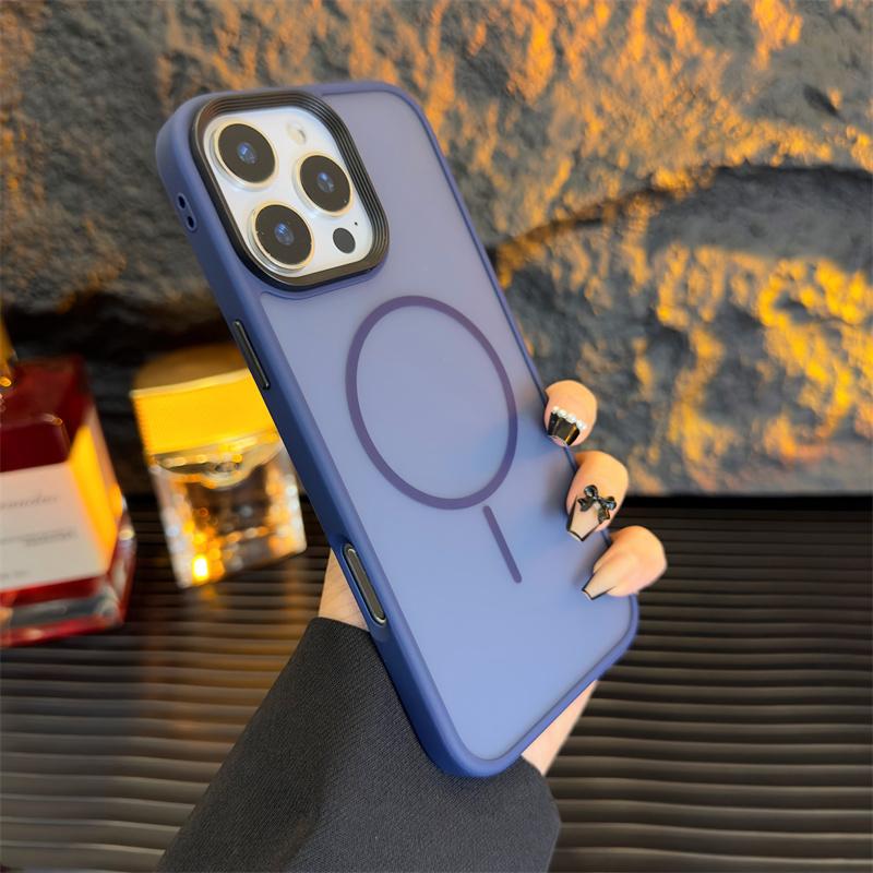 

Luxury Matte Translucent Magnetic Case for For Iphone 16 15 14 Plus 13 12 Pro Max 11 Phone Case for Magsafe Wireless Charge Cover iPhone 15