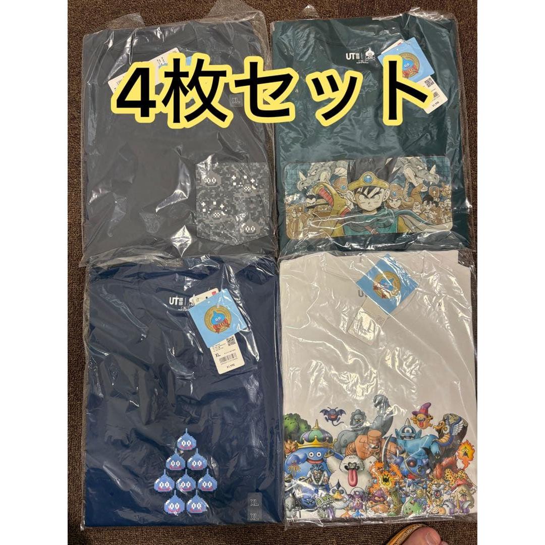 UT Dragon Quest T-shirt XL Set of 4 Unopened Anonymous Dragon Quest Short Sleeve