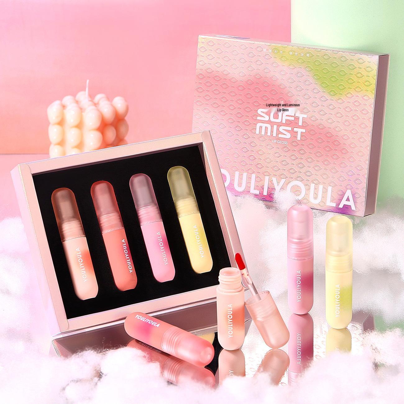 

Набор водянистых блесков: Пигментированный, Стойкий, Нелипкий, Не сушит для пухлых губ с маленьким сюрпризом.