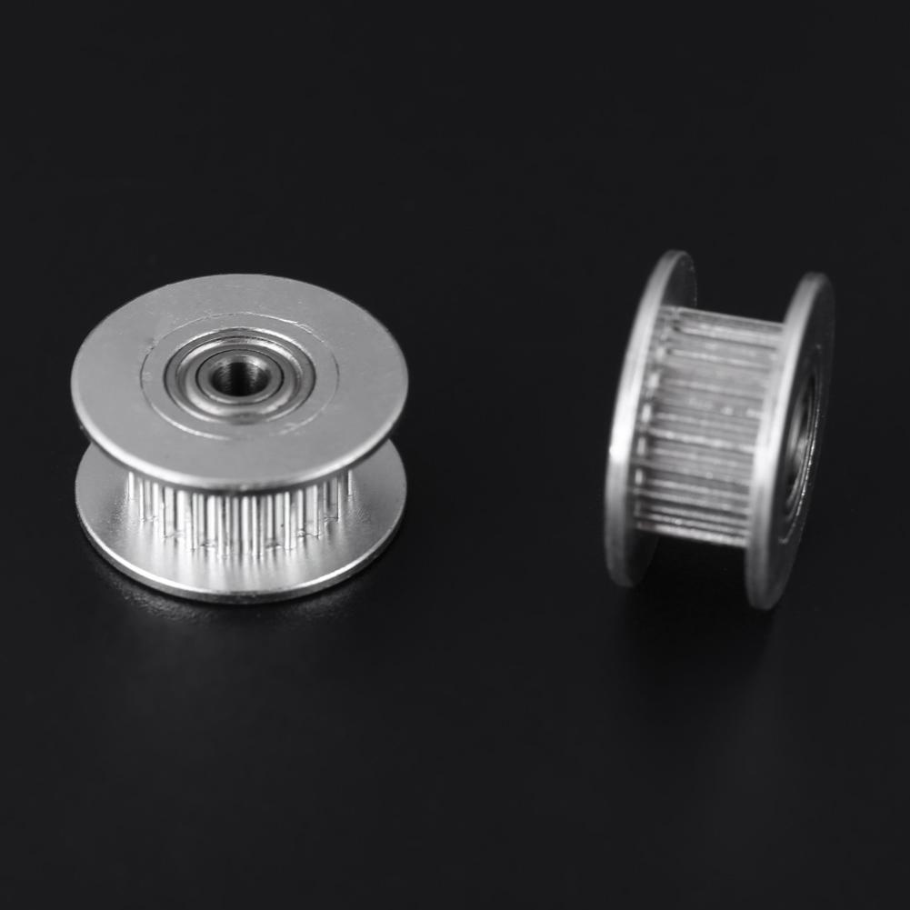 5pcs Aluminum 2GT Belt Timing Pulley 3D Printer Accessory (W6mm, 20T, Bore 3, Toothed) rubber