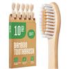 Conjunto de Escovas de Dente Macias Biodegradáveis Ecológicas de Bambu para Adultos Crianças Pacote Familiar Atacado Personalização Escova de Dente de Bambu