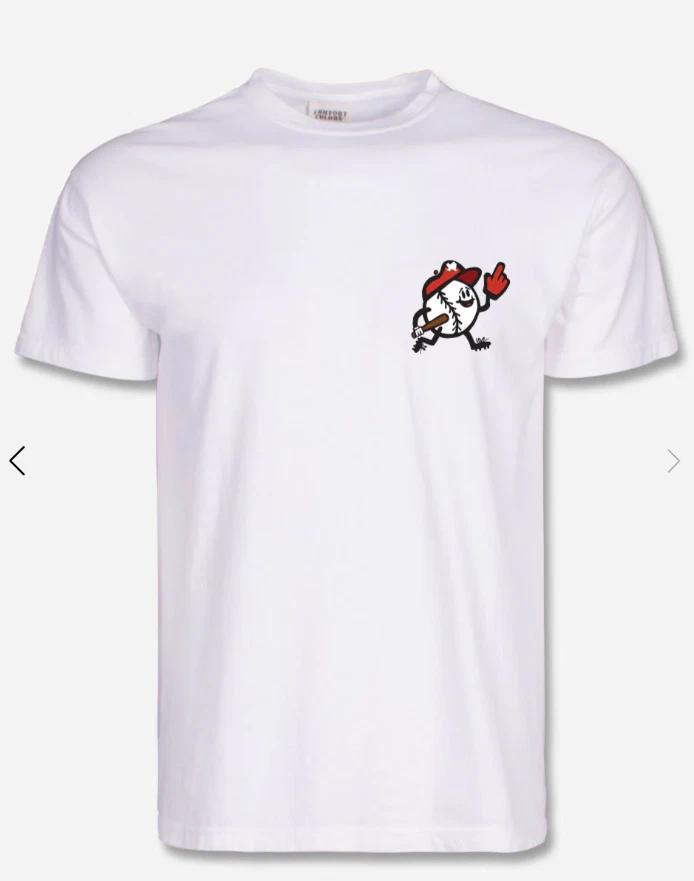 Texas Tech Red Raiders “Baseball Toon” White T-Shirt S