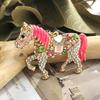 Keychain Pendant Sparkling Rhinestones Cartoon Horse Shape Key Chain Bag Wallet Phone Car Decoration