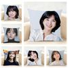 Popular Korean Actress P-Park S-Se-Wan Cushion Cover Linen Pillowcase Soft For Sofa Bed Home Room Decor