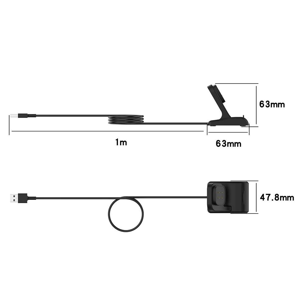 For Fitbit Sense 2 Charging Cable Dock Station Smart Bracelet Replace Charging Cable Portable USB Charger for Fitbit Versa 3 4