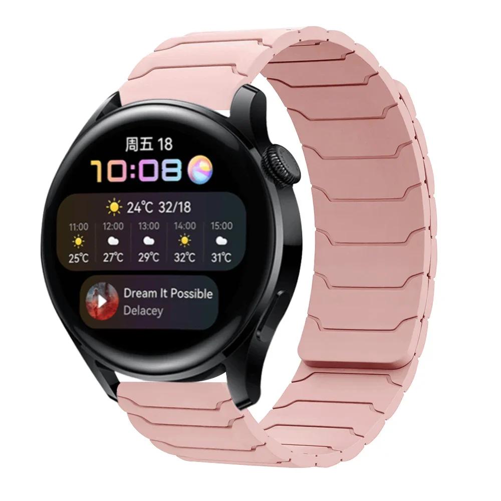 

20Mm 22Mm 18Mm Silicone Magnetic Loop Strap For Samsung Galaxy Watch 7/6/5 Active 2 Amazfit Bracelet Huawei Watch Gt 2E 3 Band 18mm Universal band