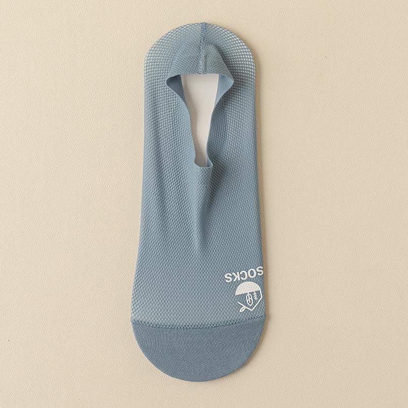 Sommer Mesh Atmungsaktive Low Cut Socken Herren Silikon Rutschfeste Unsichtbare No Show Socken Lässige Einfarbig Eis Seide Socke