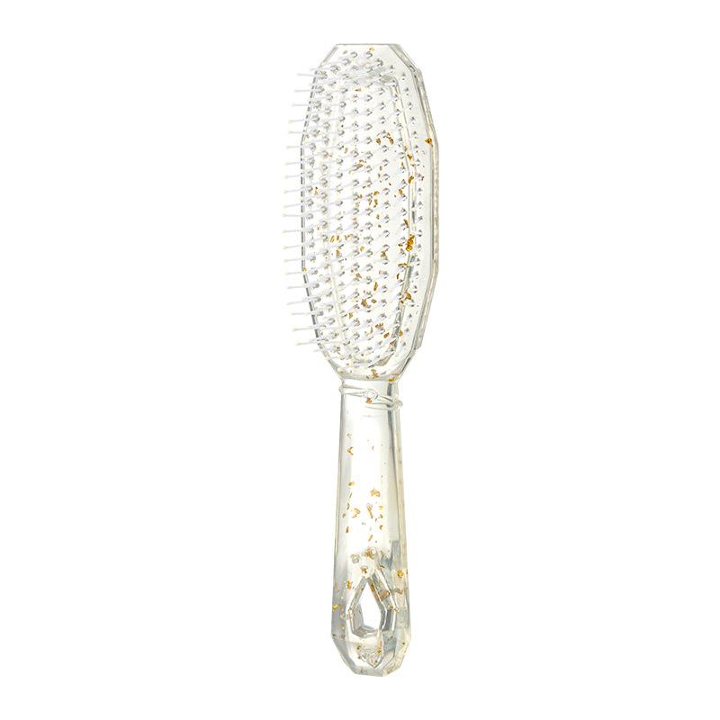 1 plastic crystal scalp massage comb, anti-static massage brush, tangle free shower massage brush,Special for real hair wigs