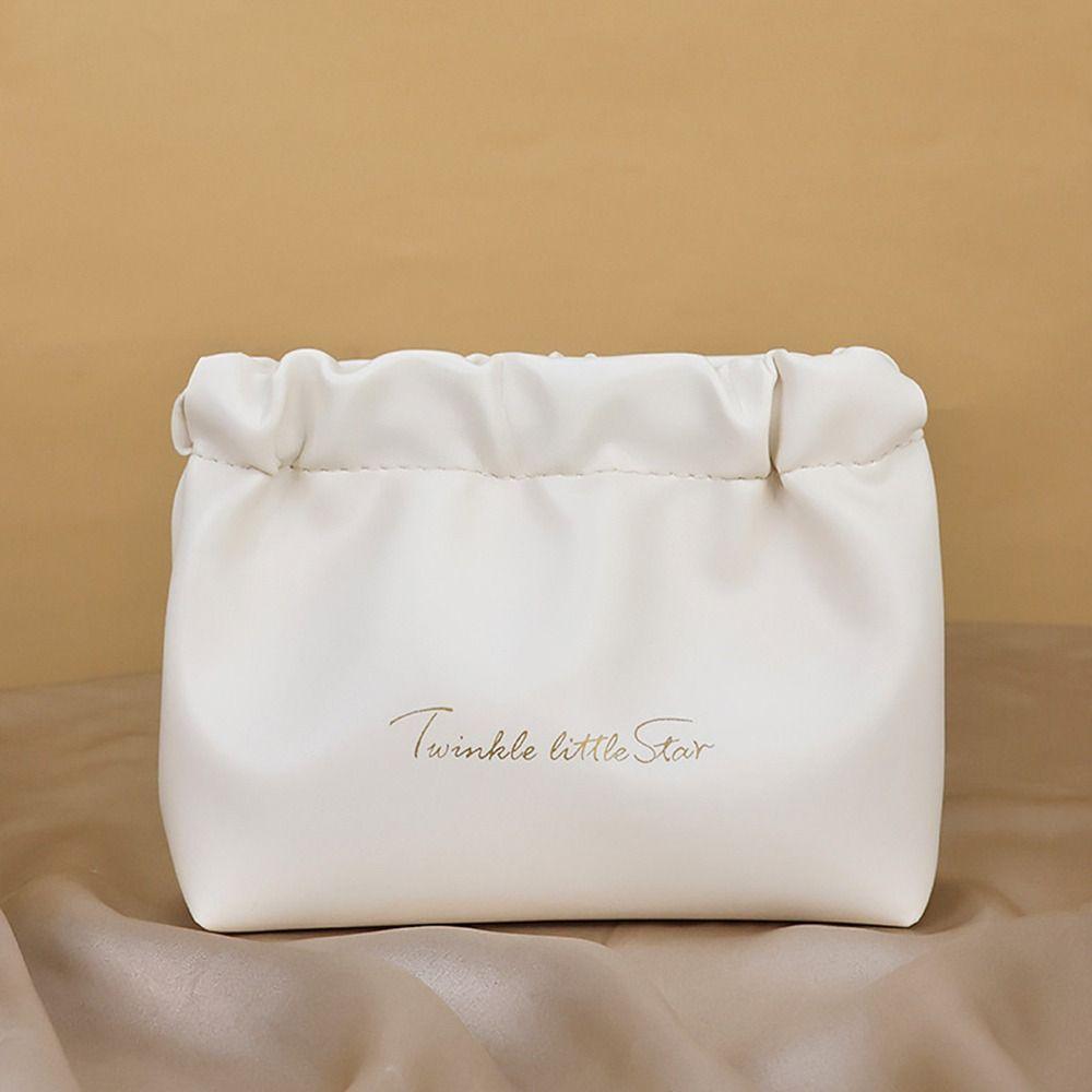 PU Leather Coin Purse Self-closing Lipstick Cosmetic Bag Travel Accessories Shrapnel Bag