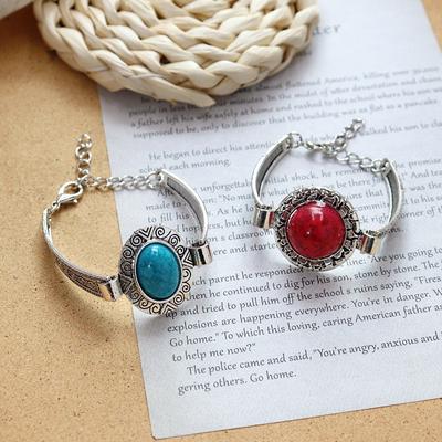 Retro Nischenfarbsteinarmband weiblich böhmische Persönlichkeit Urlaubs-Temperament-Armband vielseitiges einfaches Armband