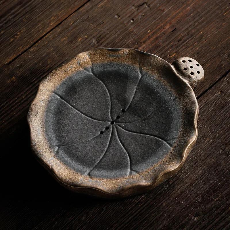 

Pot Bearing Hand Retro Water Storage Hu-Supporting Ceramic Dry-Bulb Disk Pot of Hu Dian Tea Ceremony Ceramic Tea Tray