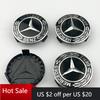 Hots Mercedes Benz navkapsel 75mm ny svart Navkapsel för Mercedes w204 w211 w205 W212 amg w203 w213 w124 w176 w177 access