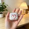 Transparent shell cute red love flower for apple AirPods 1 /1/1 generation protective shell pro bluetooth