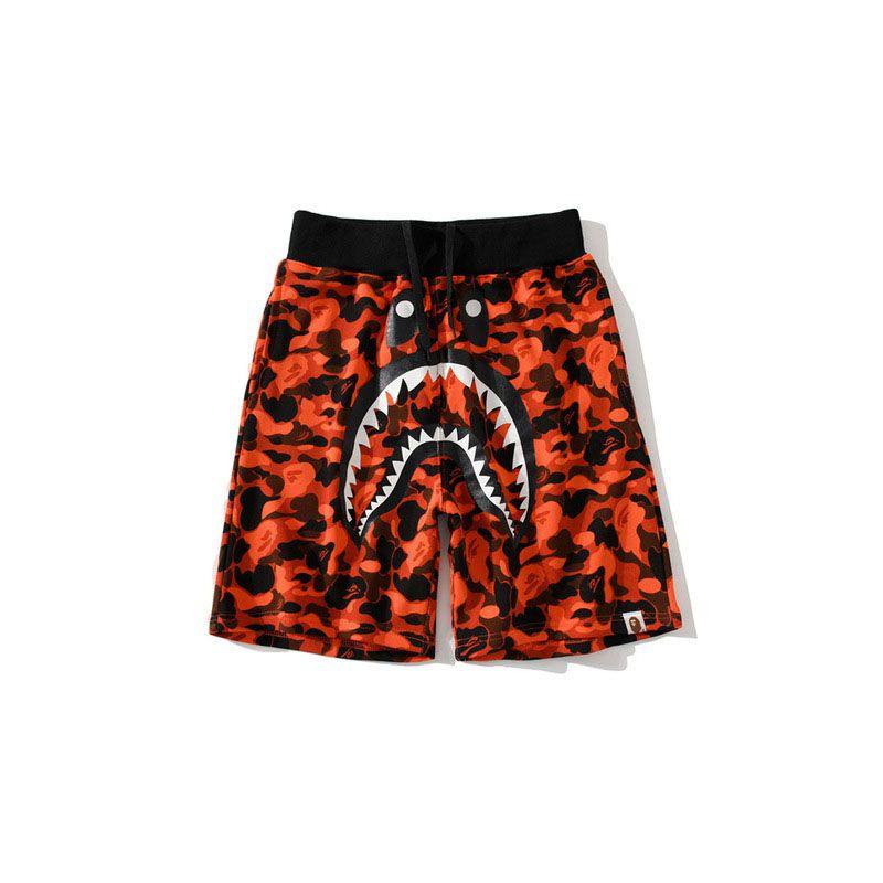 Ready Camouflage Shark Head Printed Cotton Shorts For Men Youth Fashion**