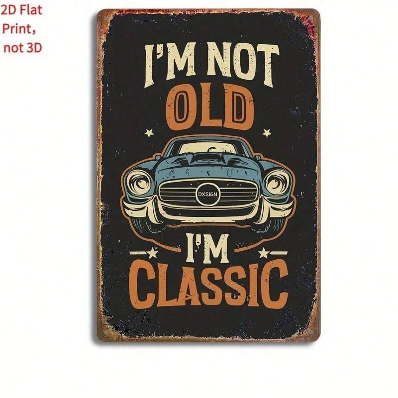 Metal Wall Art Vintage Classic Auto Garage, Retro Decor for Bar Pub