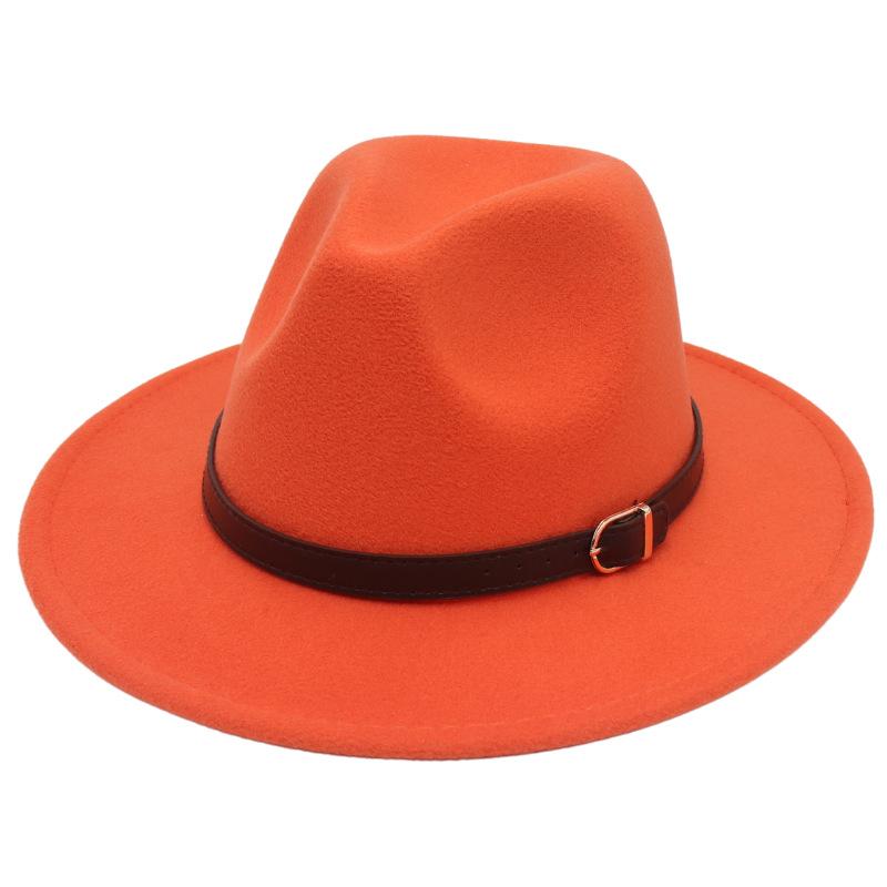 European And American Style Small Belt Top Hat Model Wears And Takes Pictures, Big-Brimmed Jazz Hat Modifies Face Shape, Ethnic Style Men'S And