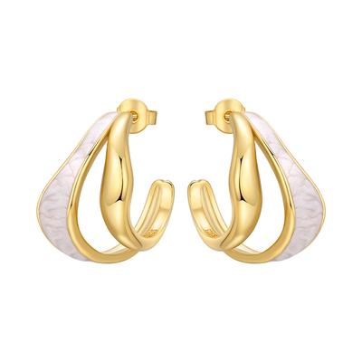 Original 925 Sterling Personalized Design 18k Gold Earrings Women Hoop Earring Anniversary Jewelry Trendy Gifts