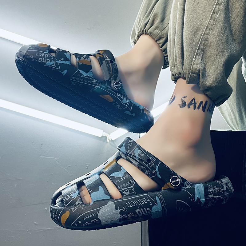 Cave shoes summer wear sports sandals leisure travel beach bag head slippers couple