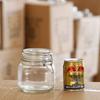 Round Glass Sealed Jar with Stainless Steel Clasp for Food Storage