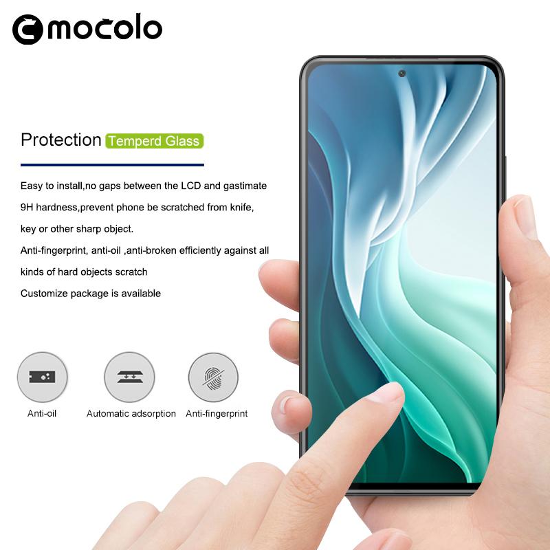 

MOCOLO Full Glue Silk Print Tempered Glass Full Coverage HD Screen Protector for Xiaomi Mi 11i Black
