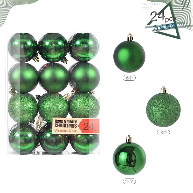 Pendant Set Shiny Xmas Decoration Christmas Ornament Glossy Decoration Set For Christmas Tree Gift-giving Celebration