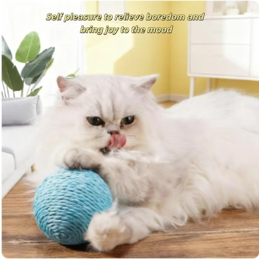 Interactive Sisal Scratching Ball Anti-Bite with Teeth Cleaning Pet Supplies Sound Making Kitten Pet Supplies Cat Scratching