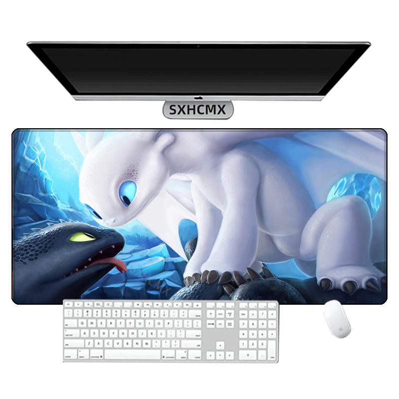 Anime Toothless Fury Dragon Mousepad HD Printing Computer Gamers Locking Edge Nonslip Mouse Pad XXL Keyboard PC Desk Pad