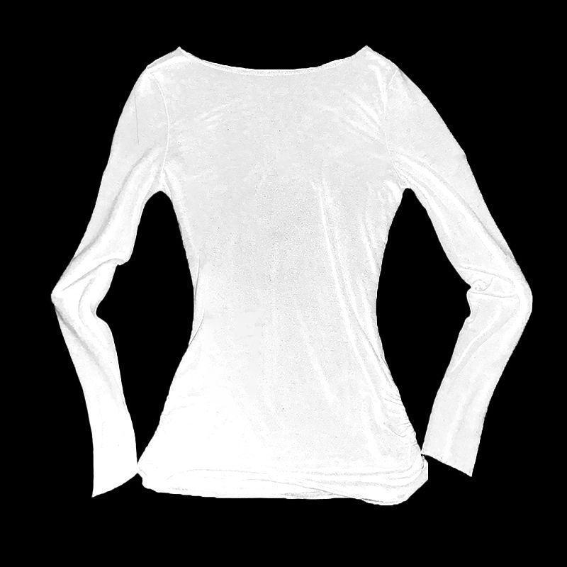 

Gothic Punk Slim Fit Long Sleeve Top for Women, European American Style, 2025 Fashion Medium